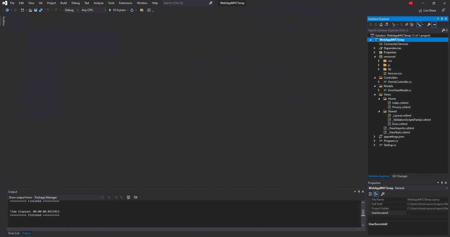 ASP.NET Core MVC Tutorial - Session 3 - Web App Template & Structure