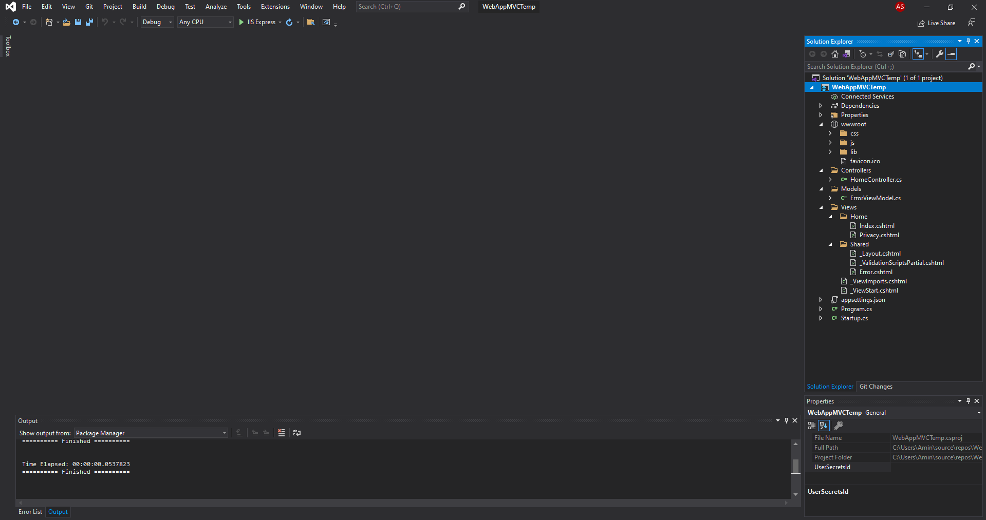 ASP.NET Core MVC Tutorial - Session 3 - Web App Template & Structure