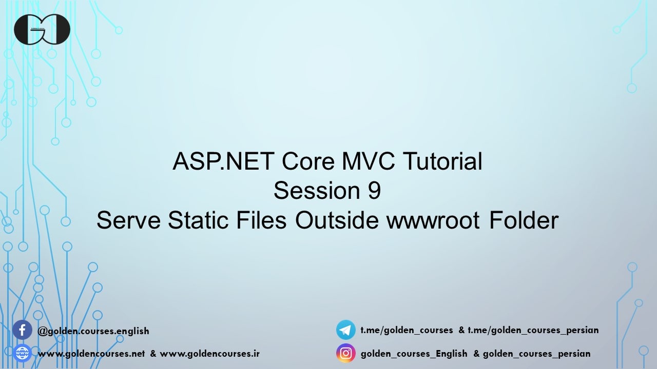 Session9 Serve Static Files Outside w w w r o o t ASP.NET Core