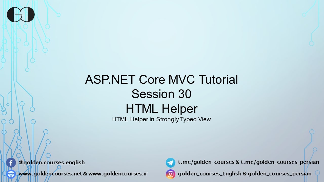 HTML Helper in ASPNET Core Part 3 - Session30-min