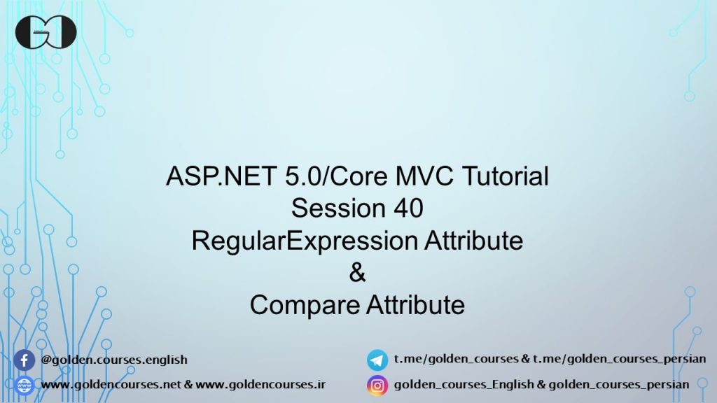 RegularExpression Attribute Compare Attribute Session 40